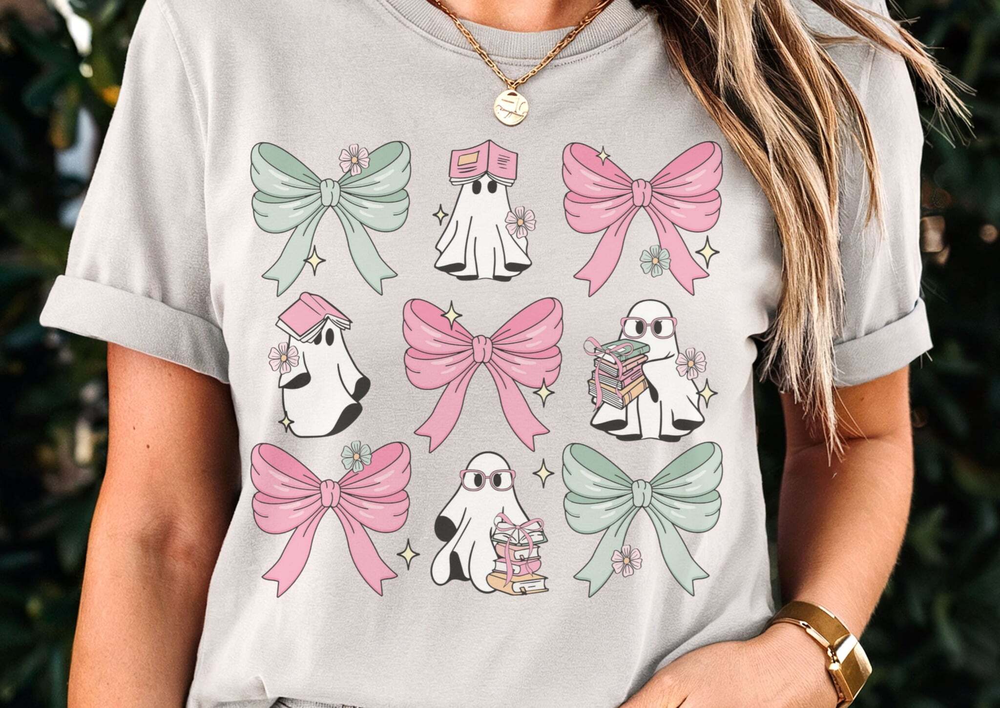 Ghostly Readers & Bows T-shirt