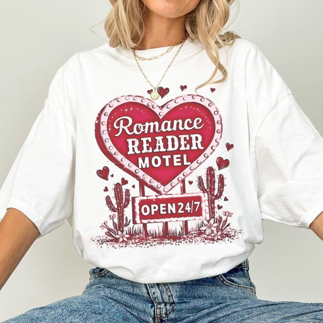 Romance Reader Motel Comfort Colors T-shirt