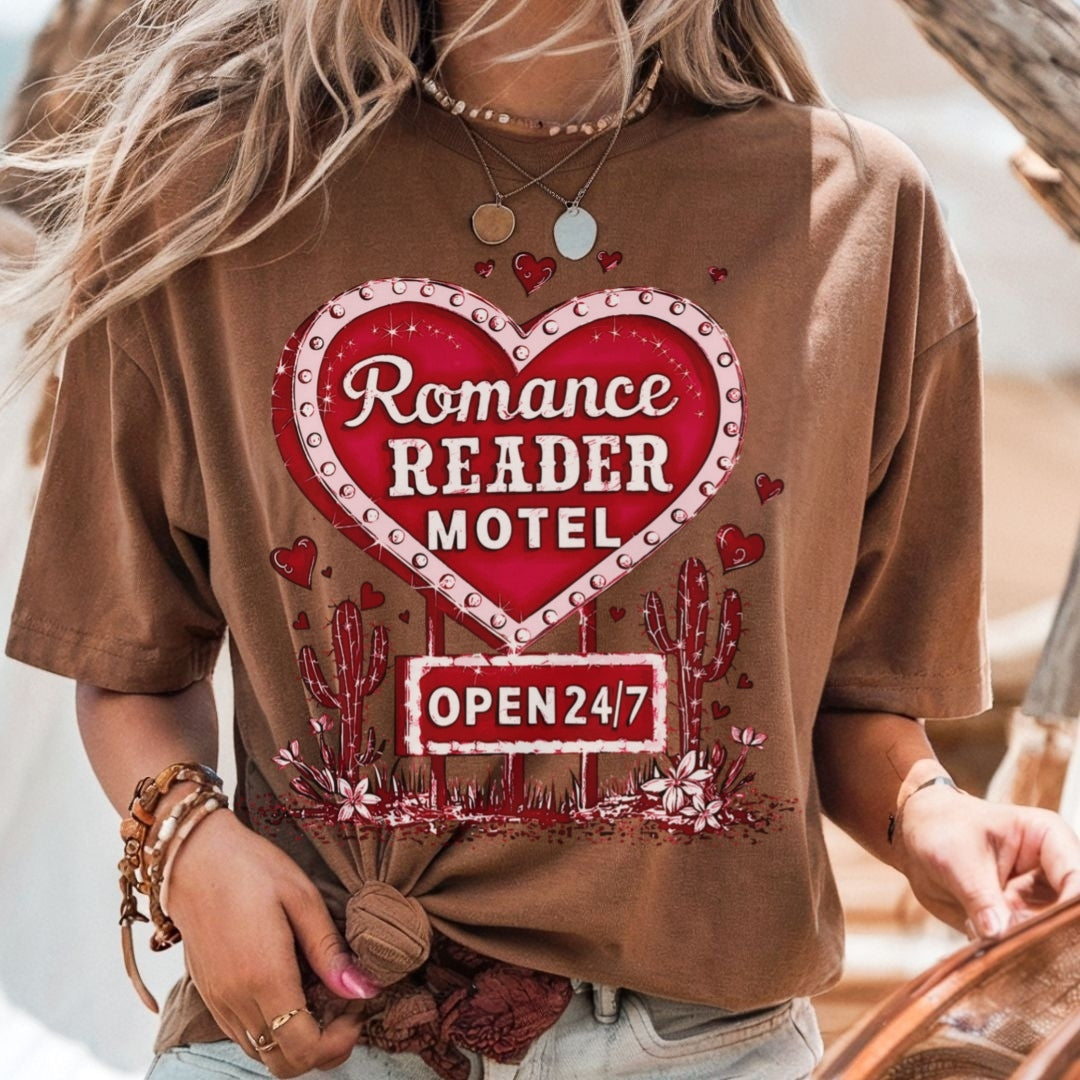 Romance Reader Motel Comfort Colors T-shirt