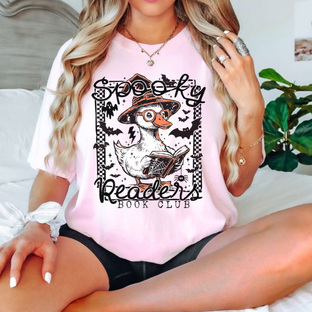 Spooky Reader Silly Goose Book Club Comfort Colors T-shirt